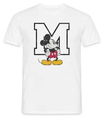 Produktbild von Mickey & Minnie Klassisch Mit M Männer T-Shirt, S, Weiß