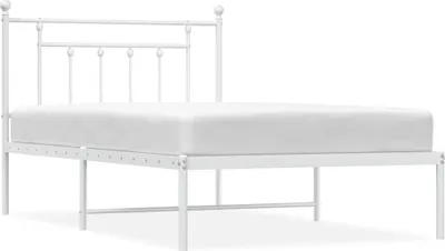 Obrázok produktu pre vidaXL Detská posteľ s čelom kovová biela 107x203 cm