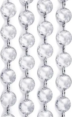 Image de Guirlande de cristal plastique 1m clair transparent