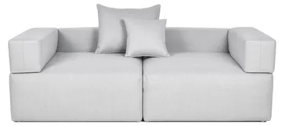 Produktbild von HOME DELUXE Outdoor Sofa ALAZIA – Hellgrau M, Aluminium 220 x 110 x 65 cm | Modulares Design mit Fast-Dry Komfort