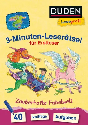 Produktbild von Duden Leseprofi - 3-Minuten-Leserätsel für Erstleser: Zauberhafte Fabelwelt