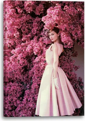 Produktbild von Leinwandbild (70x100cm): Audrey Hepburn, echter Holz-Keilrahmen inkl. Aufhänger, handgefertigt in Deutschland