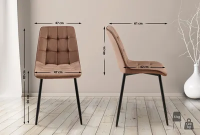 Produktbild von Esszimmerstuhl HLO-CP118 Samt  braun