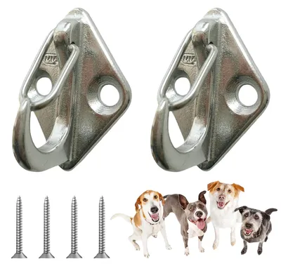Hundeleinen-Wandhaken aus Edelstahl, 2 Stück, silber