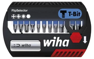 Immagine prodotto di Set di bit Wiha FlipSelector T-Bit 25 mm misto 13 pezzi 1/4" (41826)