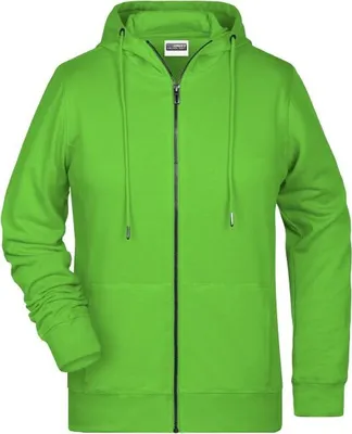 Produktbild von Sweat-Jacke mit Kapuze und Reißverschluss lime-green, Gr. XL