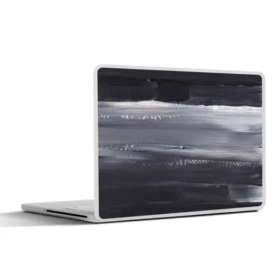 Produktbild von MuchoWow® Laptop Aufkleber Sticker Cover Farbe - Abstrakt - Schwarz 25x18 cm - Laptop-Deko