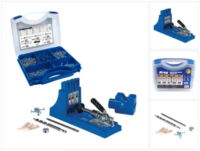 Zdjęcie produktu dla Zestaw startowy KREG Jig K4 ( K4 ) + zestaw wkrętów do otworów pod klucz 675 sztuk ( SK03 )