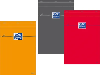 Produktbild von Oxford Notizblock DIN A4 kariert 80 Blatt orange