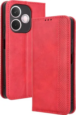 Produktbild von OPPO A5 Pro 5G Hülle - Coverup Vintage Style Klapphülle - Rot