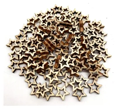 Produktbild von Holzsterne für Dekoration, 3 cm, 100 Stück