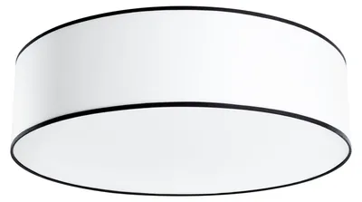 Produktbild von Deckenlampe Ø 60 cm Weiß Schwarz E27 3-flammig rund Modern