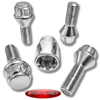 Zdjęcie produktu dla Zamek do felg M12x1,5x25 mm, stożkowy 60°, kompatybilny z Dacia, Fiat, Mercedes, Mitsubishi, Nissan, Opel, Renault, Smart, Suzuki, srebrny zestaw zamków do felg