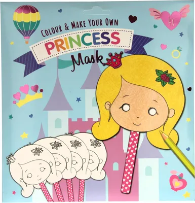 Produktbild von Farbe und machen Sie Ihre eigenen Masken - Prinzessin, 4st.