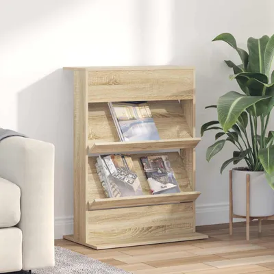 Produktbild von "Winter Sale" Magazinregal Sonoma-Eiche 70 x 41 x 96 cm Holzwerkstoff - CD- & DVD-Regale Design Neu413052