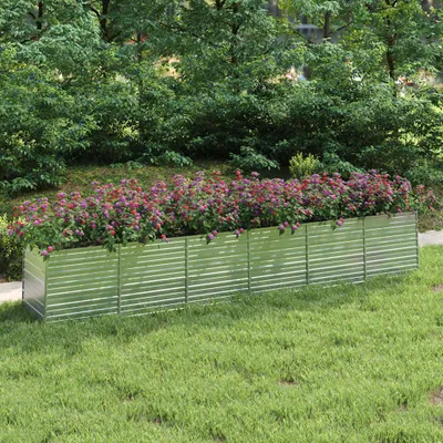 Produktbild von vidaXL Garten-Hochbeet 480x80x77 cm Verzinkter Stahl Silber