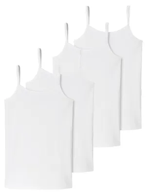 Produktbild von Mädchen Spaghettitop 4-Pack 95/5 Organic Baumwolle - weiss - Größe 152