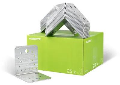 Produktbild von Alberts Winkelverbinder | sendzimirverzinkt | 105 x 105 x 90 mm | 25er Set