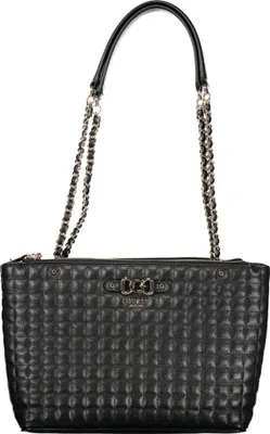 Produktbild von Elegante Damen Handtasche in Schwarz mit Kettenriemen und Reißverschluss