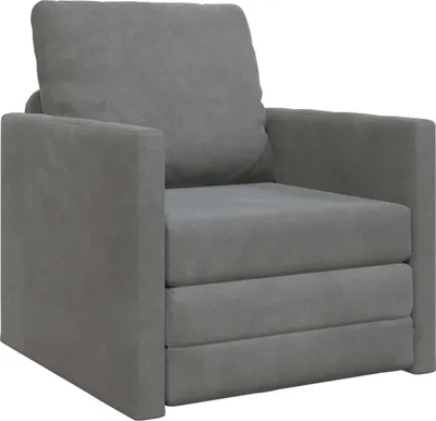 Produktbild von vidaXL Schlafsofa Dunkelgrau 74 x 77 x 81 cm Samt