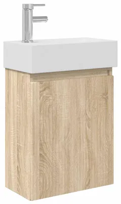 Obrázek produktu pro Koupelnová skříňka s baterií Dub sonoma 45,5 x 22,5 x 84 cm