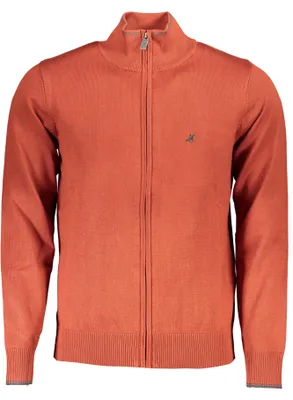 Produktbild von Herren Strickjacke in Bronze mit Kontrastdetails und Reißverschluss