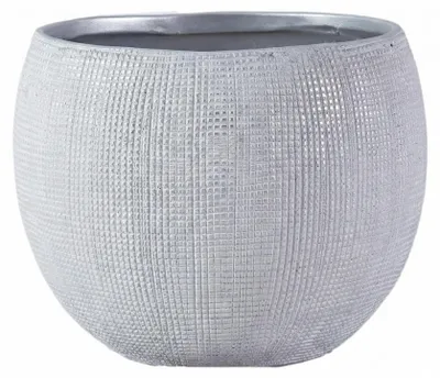 Produktbild von Großer Heller Grauer Keramischer Blumentopf 25 cm