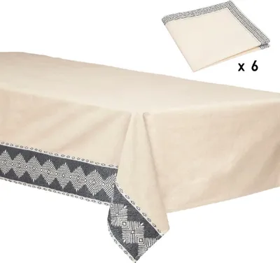 Image de Nappe et 6 serviettes de table Collection Jacquard