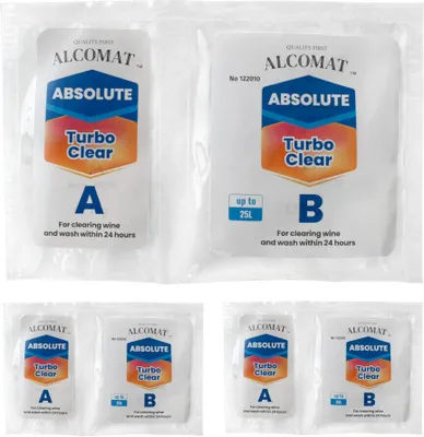 Zdjęcie produktu dla Alcomat ABSOLUTE Turbo Clear 24h na 25 l | Środek klarujący Alkohol | 3 sztuki