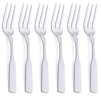Zdjęcie produktu dla Sztućce deserowe ze stali nierdzewnej, zestaw 6 sztuk, długość 19,3 cm
