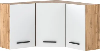Zdjęcie produktu dla Szafka Kuchenna Wisząca Narożna Modułowa 90Cm Blande Wotan Biały Mat