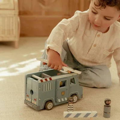 Produktbild von Little Dutch Polizeiauto – Mit Pegdolls – Holz