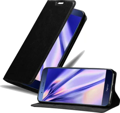Produktbild von Cadorabo Hülle für Honor V9 Schutz Hülle in Schwarz Handyhülle Etui Case Cover Magnetverschluss