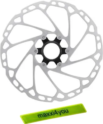 Immagine prodotto di Offerta Set / Shimano Deore 220 mm disco freno per bicicletta SM-RT64LL in argento/nero incl. nastro riflettente maxxi4you