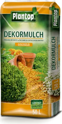 Produktbild von PLANTOP Dekormulch goldgelb, 50 Ltr