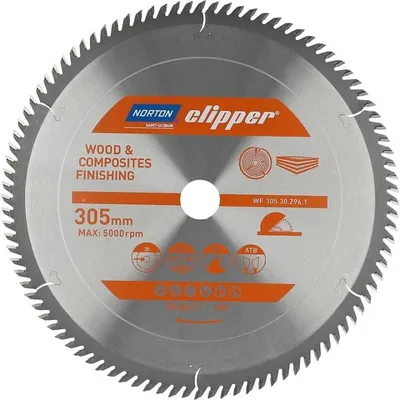 Zdjęcie produktu dla Piła tarczowa Norton Clipper do drewna / kompozytów 305x30 96Z