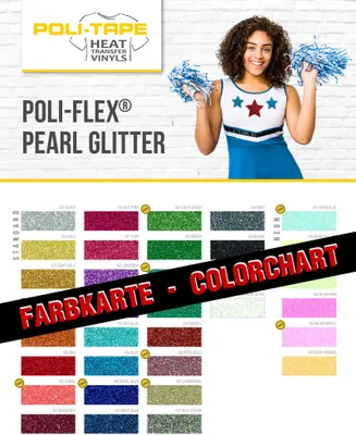 Produktbild von POLI-TAPE POLI-FLEX PEARL GLITTER - Farbkarte / Musterkarte