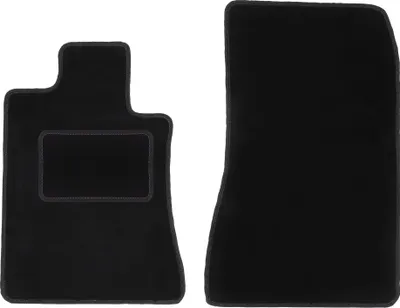 Produktbild von Velours-Fußmatten Vorne passend für BMW 3 E30 (Limousine, Kombi, Bj. 1982-1994) – schwarz, passgenau, mit Befestigungen set 2 Stk. - STANDARD
