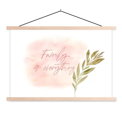 Produktbild von MuchoWow® Textilposter Zitate - Sprichwörter - Familie ist alles 60x40 cm mit holzfarbenen Rahmen - Bilder