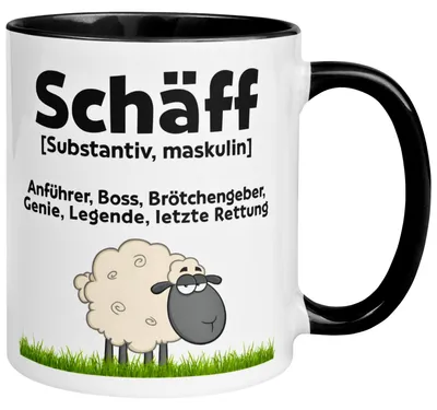 Produktbild von Tasse Chef – „Schäff – Brötchengeber und Problemlöser“ – Geschenk Bester Chef