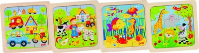 Obrázok produktu pre Einlegepuzzle Bauernhof, Unterwasserwelt,...