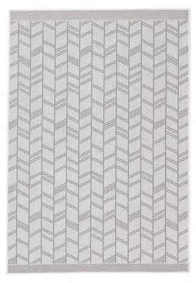 Produktbild von In- und Outdoor Teppich Boho Beige Flachgewebeteppich 120x170 cm | Moderner Teppich Wetterfest für Balkon, Terasse, Garten, Wohn- und Schlafzimmer
