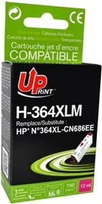 Produktbild von UPrint kompatible Tinte/Tinte zu CB324EE, CN686EE, HP 364XL, H-364XLM, magenta, 12ml, mit Chip