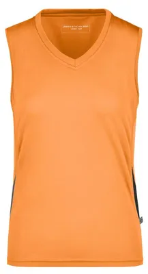 Immagine prodotto di James and Nicholson - Top senza maniche da donna - Running LT2357 (XXL) (arancione/nero)