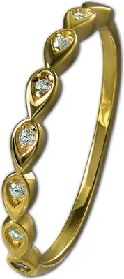 Imagen del producto de Anillo de oro fino con detalles en oro amarillo, adornado con circonitas. Modelo GDR564Y56, calibre 56, oro de 333