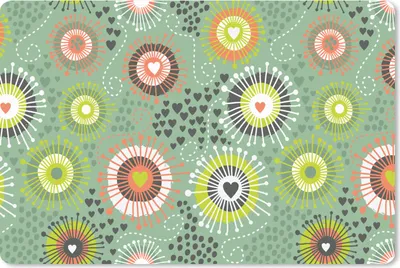 Produktbild von MuchoWow® Schreibtischunterlage Blume - Design - Herzen 60x40 cm - XXL Mauspad - Großes Mauspad
