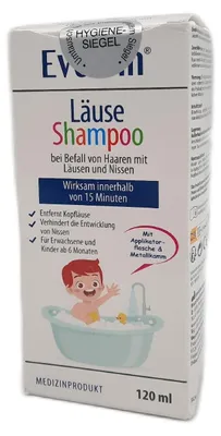 Productafbeelding van Evolsin vloeibaar shampoo tegen hoofdluis, met kam, 120 ml