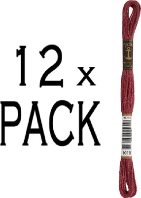 Obrázok produktu pre 12x Anchor Sticktwist 8m, starofialová tmavá, bavlna, farba 1019, 6 nití, PU