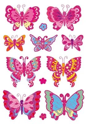 Produktbild von AVERY Zweckform ZDesign BigSticker Glitter "Schmetterling" 12 Sticker