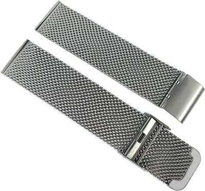 Produktbild von Minott > Uhrenarmband Edelstahl silberfarben > Milanaise , Stegbreite:18mm